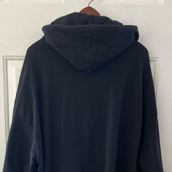 Teddy Fresh Woman's Plus-Size Black Bow Front Heavy Hoodie Sz 3XL - Picture 7 of 9